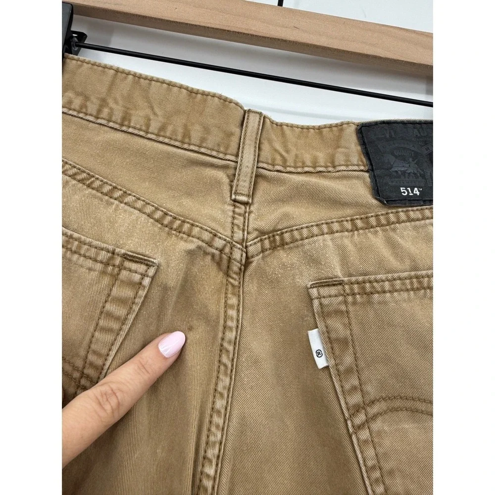 Levis 514 Jeans Mens 29x32 Brown Straight Fit Cotton Twill Casual‎ Chino Pants